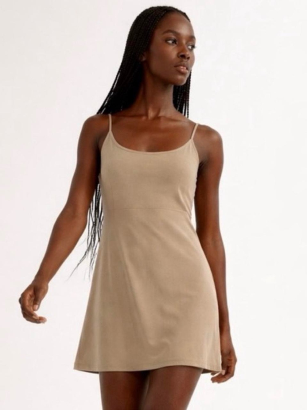 Abercrombie & Fitch Traveler Mini Dress in Tan